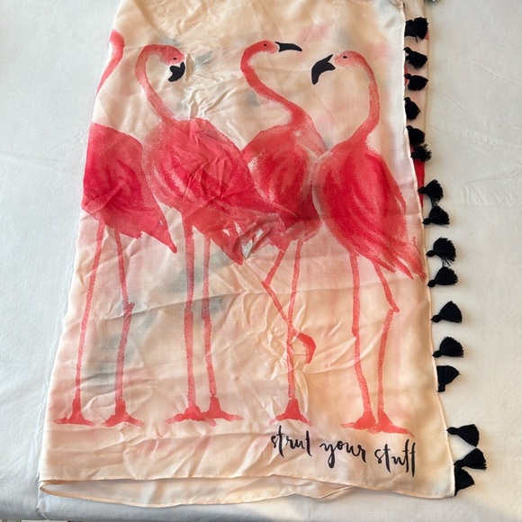 kate spade Accessories - Kate Spade Pink Flamingo Scarf